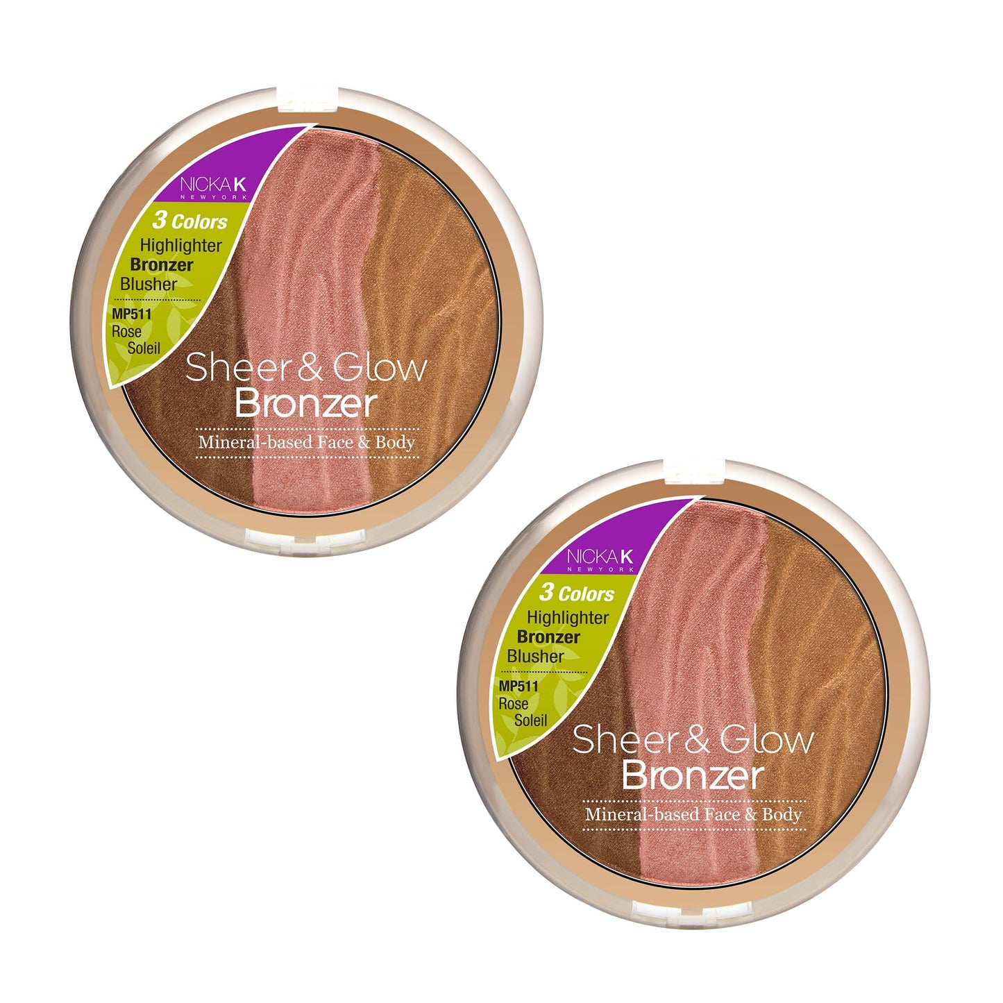 NICKA K Mineral Based Sheer & Glow Bronzer - Rose Soleil
