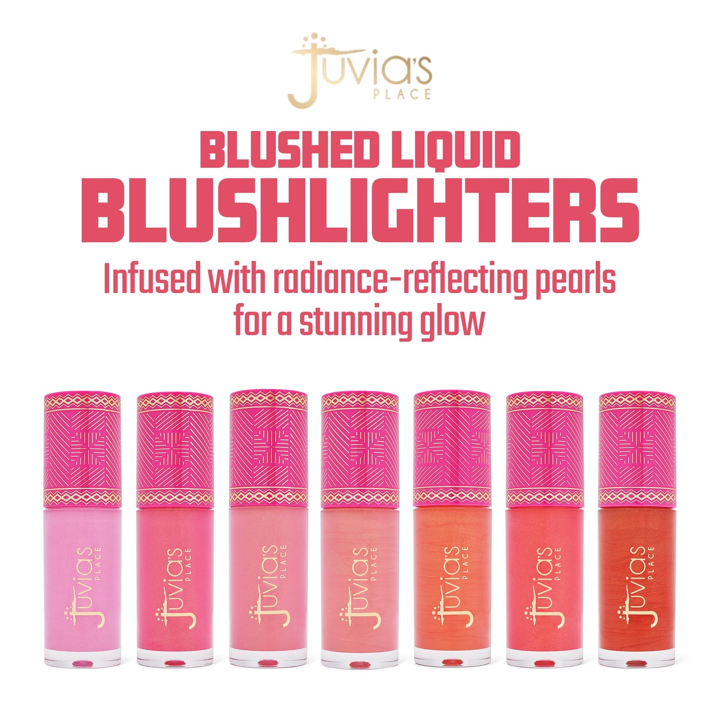 Juvia's Place Blushed Liquid BlushLighter - Blush Lily Glow - Liquid Blush for Cheeks with Luminous Glow, Long-Wearing, Buildable & Highly-Pigmented