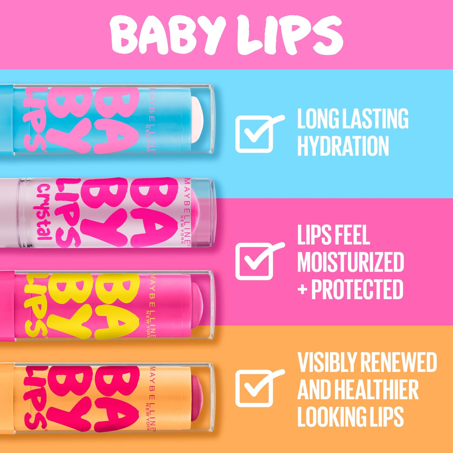 Maybelline Baby Lips Moisturizing Lip Balm , Cherry Me 0.15 oz (Pack of 2)