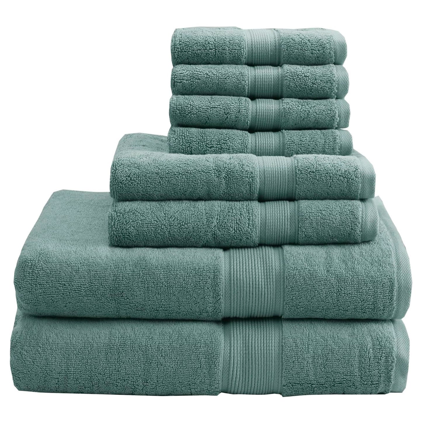 Madison Park 800GSM Bathroom Towel Set of 8 100% Cotton Bath Towel Set for Bathroom Luxurious Highly Absorbent 2 Bath Towels 2 Hand Towels 4…