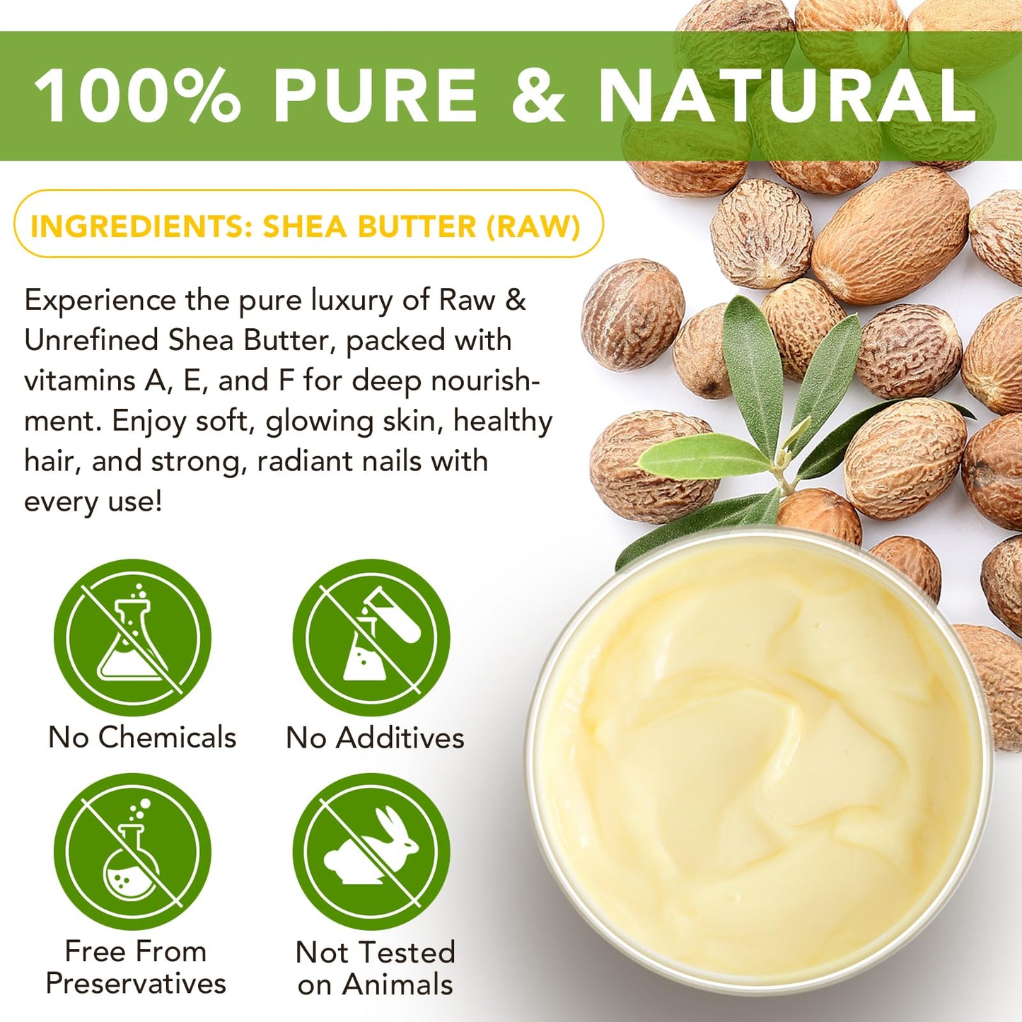 APUUFYQC Shea Butter Raw Organic, Natural Raw Unrefined Shea Butter Hand Cream, Moisturizing and Locking Water, Keeps Skin Healthy and Vibrant, 7.8 OZ Beauty and Personal Care APUUFYQC