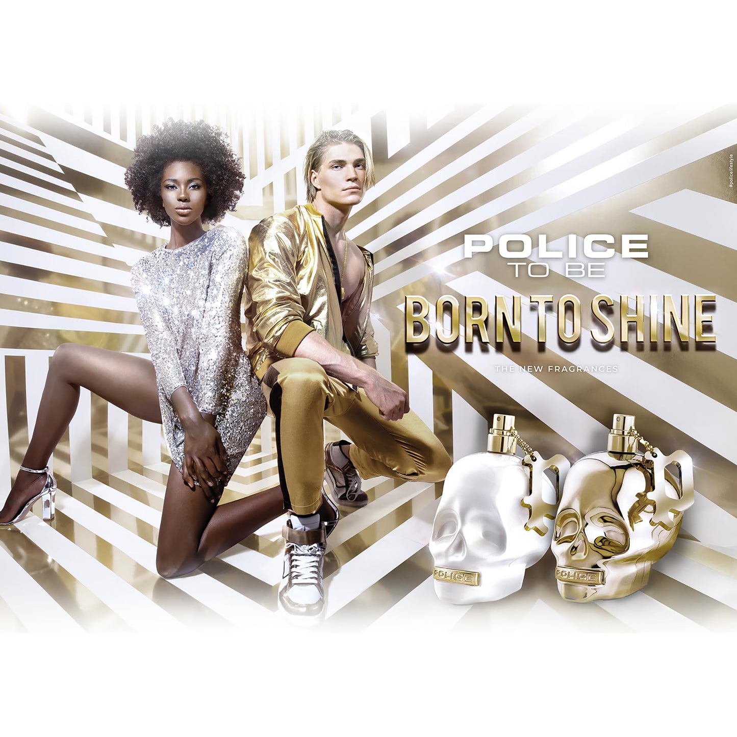 Police To Be Born To Shine - 4.2 oz EDP Spray - Long Lasting Perfume - Intriguing and Magnetic Fragrance - Captivating Amber Vanilla Scent - Jasmine