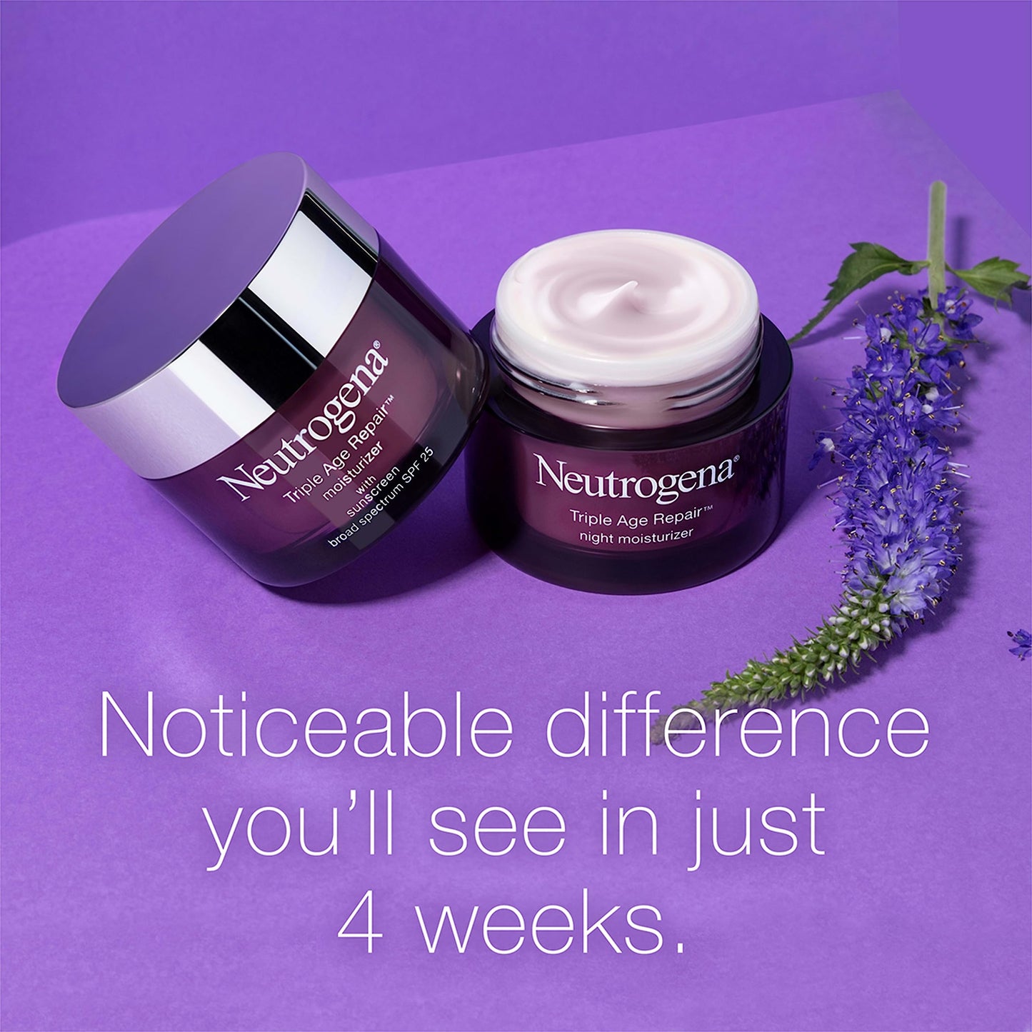 Neutrogena Triple Age Repair Face Moisturizer - with Hexinol Technology & Vitamin C, Anti-Wrinkle Face Cream with SPF 25, Visibly Reduces Wrinkles