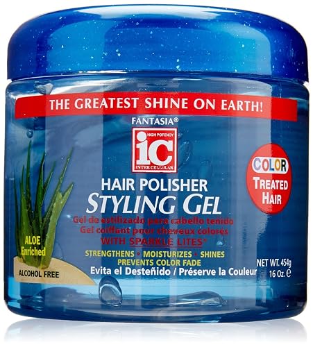 Fantasia Gel 16 Ounce Color Treated Hair (Blue) (473ml) (2 Pack)