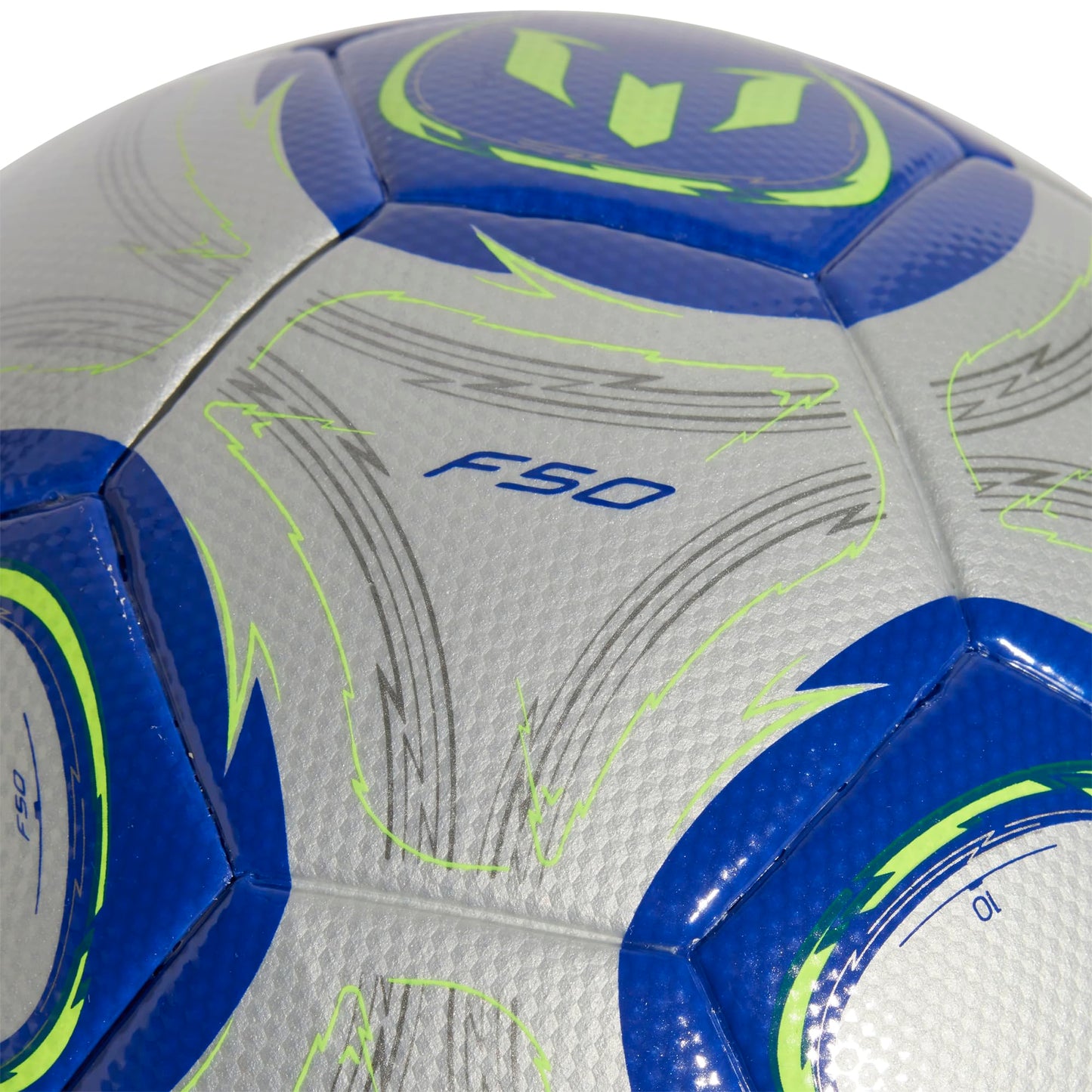 adidas Messi League Ball - Seamless Surface, Butyl Bladder, Messi Printed Logo, Ideal for Training Sessions and Matches (Silver Metallic/Lucid…