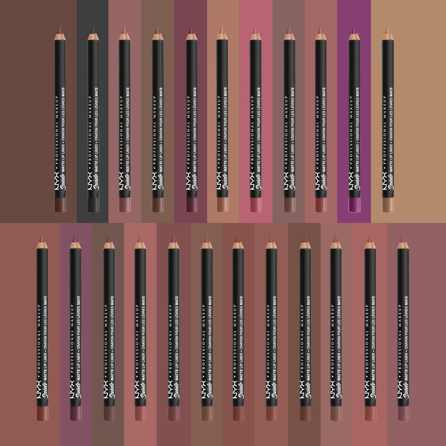 NYX PROFESSIONAL MAKEUP Suede Matte Lip Liner, Velvety-Smooth, Long-Lasting Formula For A Defined Lip Makeup Look - Brooklyn Thorn (Purple)