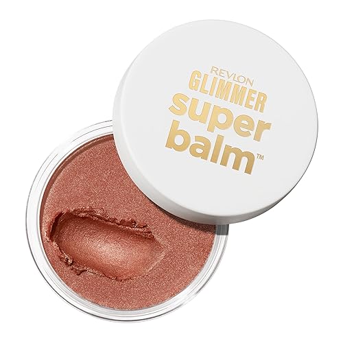 Revlon Glimmer Super Balm, Multi-Use Glow Face Makeup, Cream Bronzer, Highlighter, & Blush, 003 Just a Girl, 0.06 oz