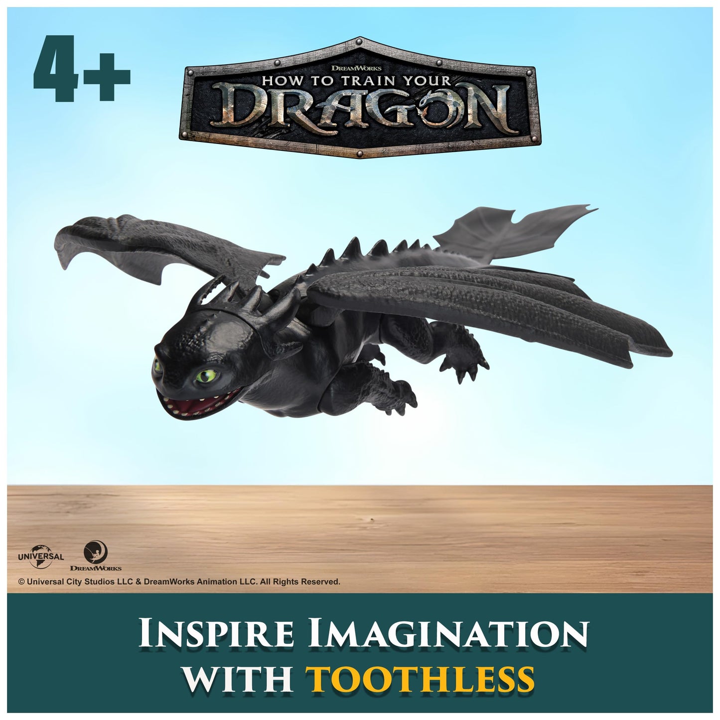 DreamWorks Dragons, How to Train Your Dragon, Toothless 9” Action Figure, Kids Toys for Boys Ages 4 and up
