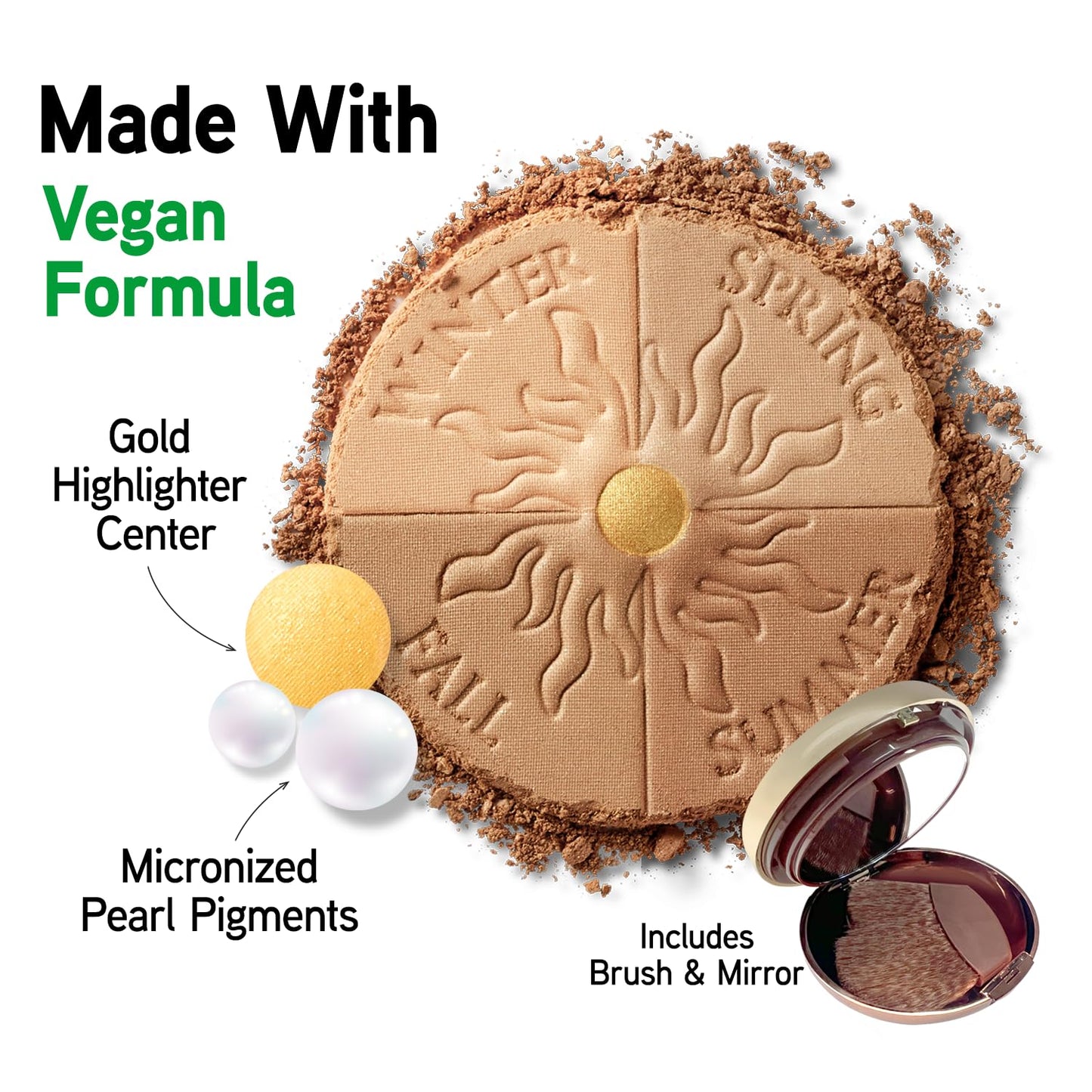 Physicians Formula Bronze Booster Glow-Boosting Season-to-Season, Customizable Seasonal Glow Glow, Lasting Tan Boost, Hypoallergenic Powder
