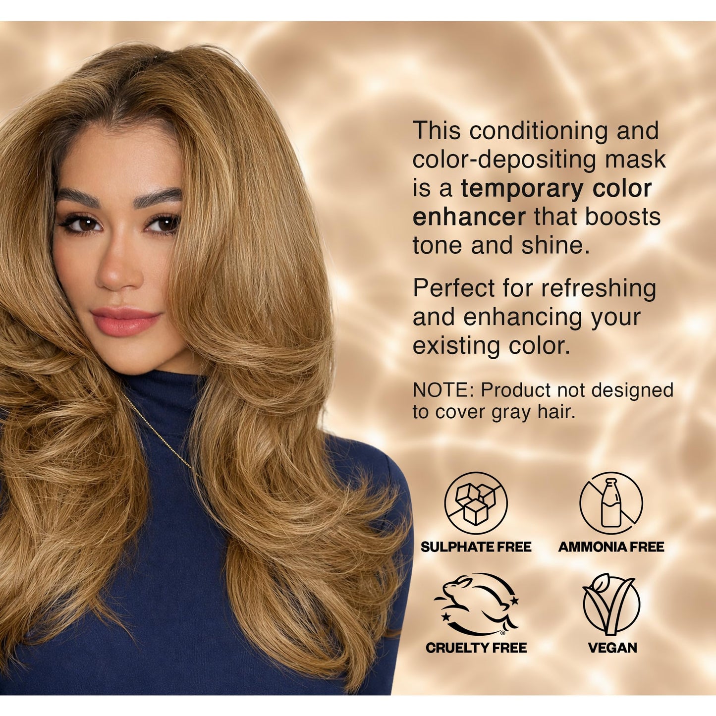 IGK A La Plage | Light Sand Blonde Hair Gloss + Color Depositing Mask | Boost Shine, Enhance Blonde Tones, Refresh Color | Semi Permanent Conditioning