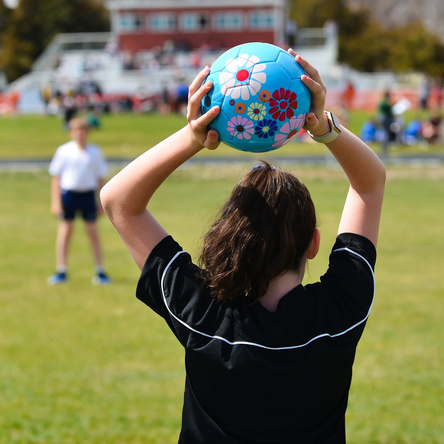 Vizari Blossom Soccer Ball, Blue/Pink, 5