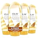 Body Wash by Olay, Moisture Ribbons Plus Shea + Manuka Honey Body Wash, 18 fl oz (Pack of 4)