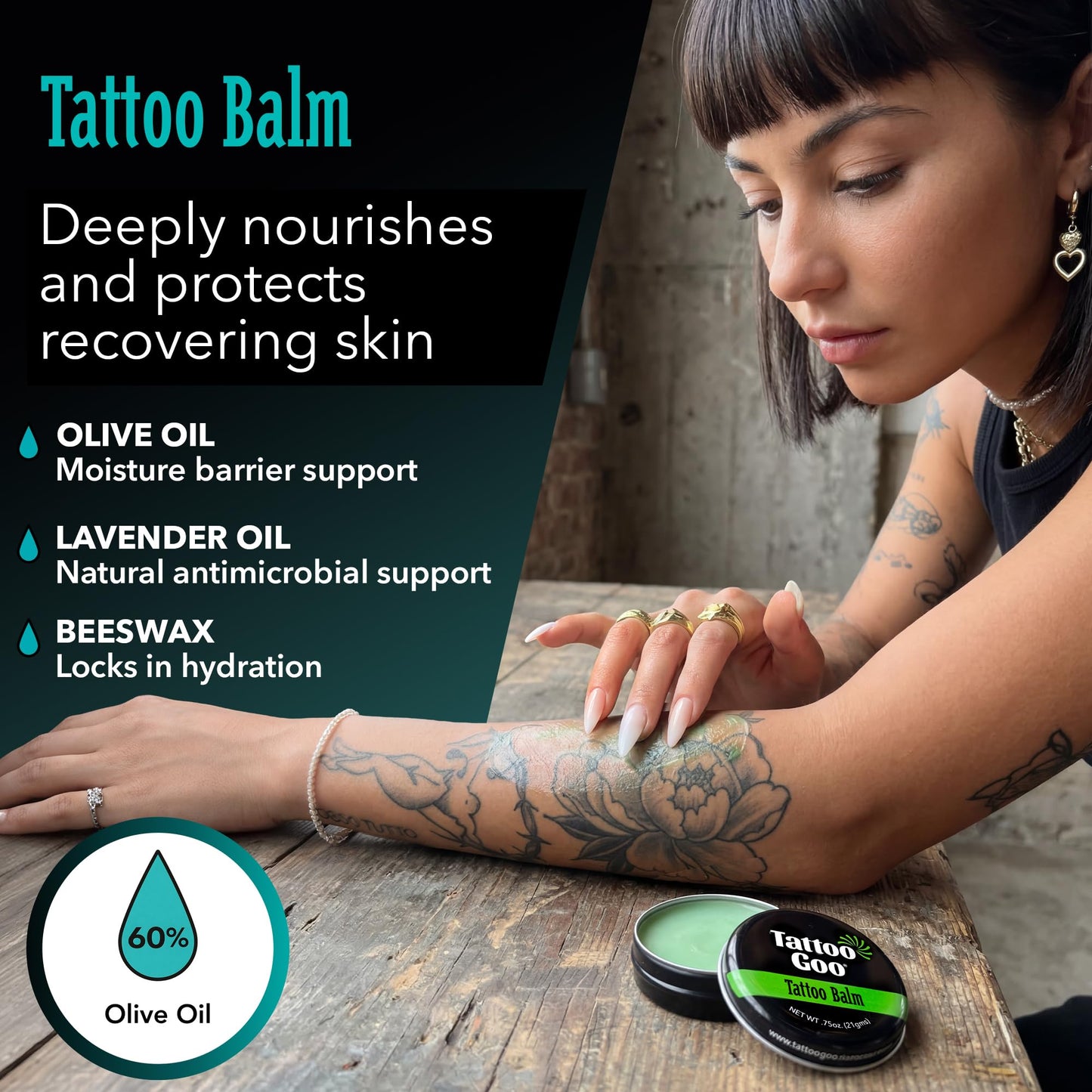 Tattoo Goo Tattoo Aftercare Kit, 3 Piece Set, Includes Antimicrobial Soap, Tattoo Balm & Healing Lotion, Main Vibrant Color & Glow, Complete Kit Beauty and Personal Care Tattoo Goo