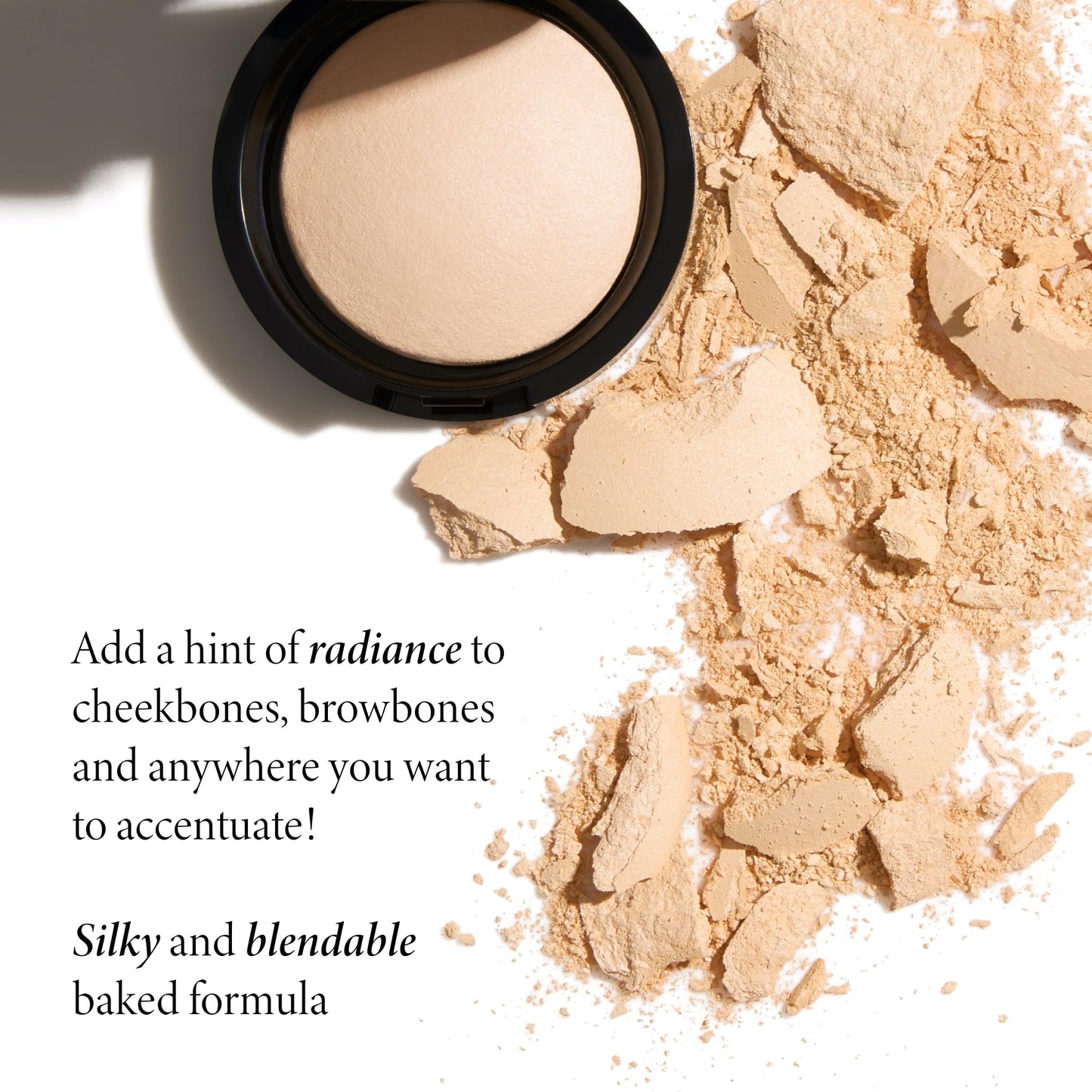 LAURA GELLER NEW YORK Baked Natural Glow Highlighter Radiance Enhancing Makeup, French Vanilla