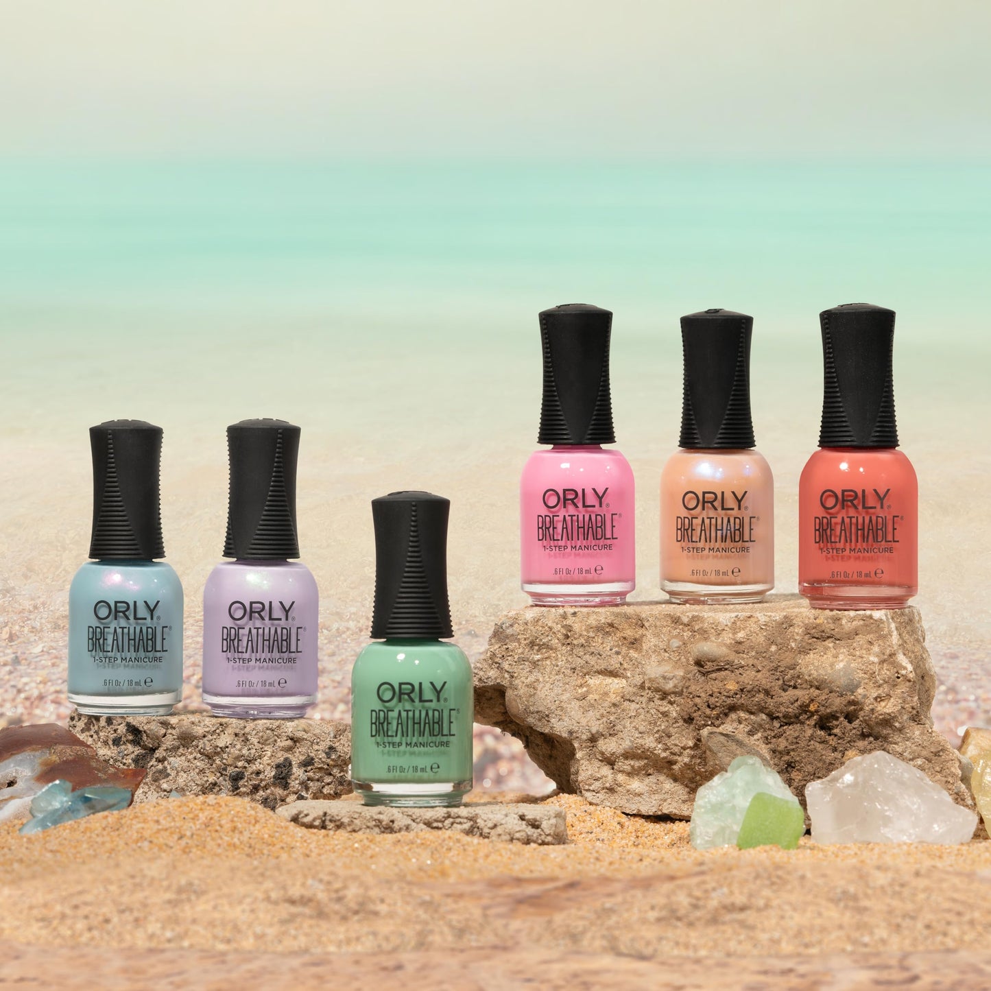 Orly Breathable Nail Polish Collection 'Tide & Seek' | Creme & Jelly 'Crelly' Shades for Spring and Summer (Shell We Dance?, 0.6 fl oz) Beauty & Personal Care Orly