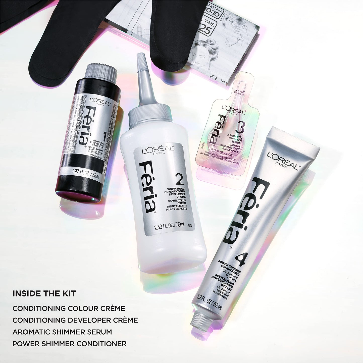 L'Oreal Paris Feria Midnight Bold Multi-Faceted Permanent One-Step Hair Color Kit, No Bleach Required, Twilight Haze