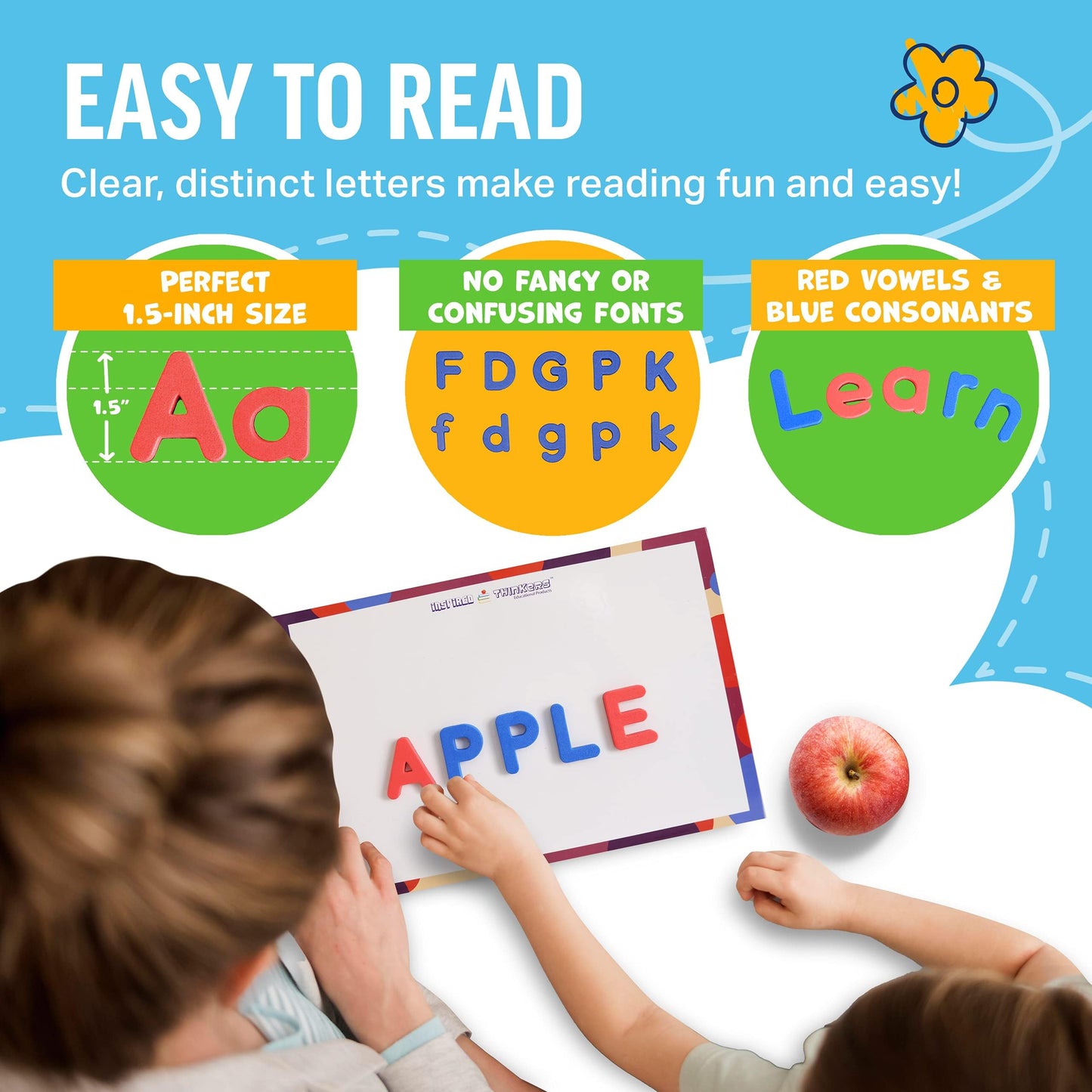 238PCS Magnetic Alphabet Letters – ABC Magnet Set for Toddlers, Educational Spelling Toy for Kids, Strong Letters for Fridge & Whiteboard