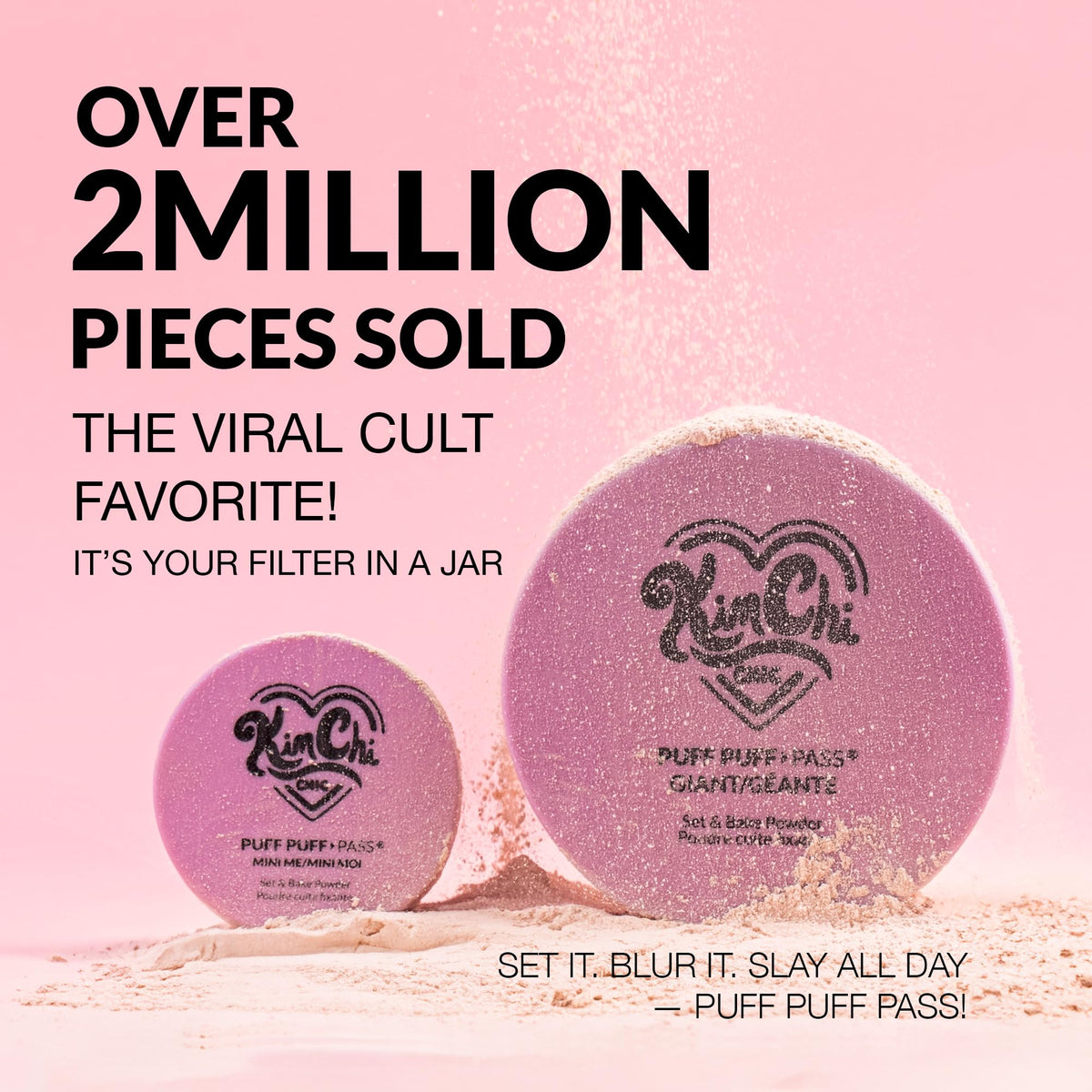 KimChiChic Beauty Puff Puff Pass Loose Setting Powder Makeup, Set & Bake Face Powder with Rice & Vitamin E, Matte Airbrush Finish, Oil Control Beauty and Personal Care Kimchi Chic