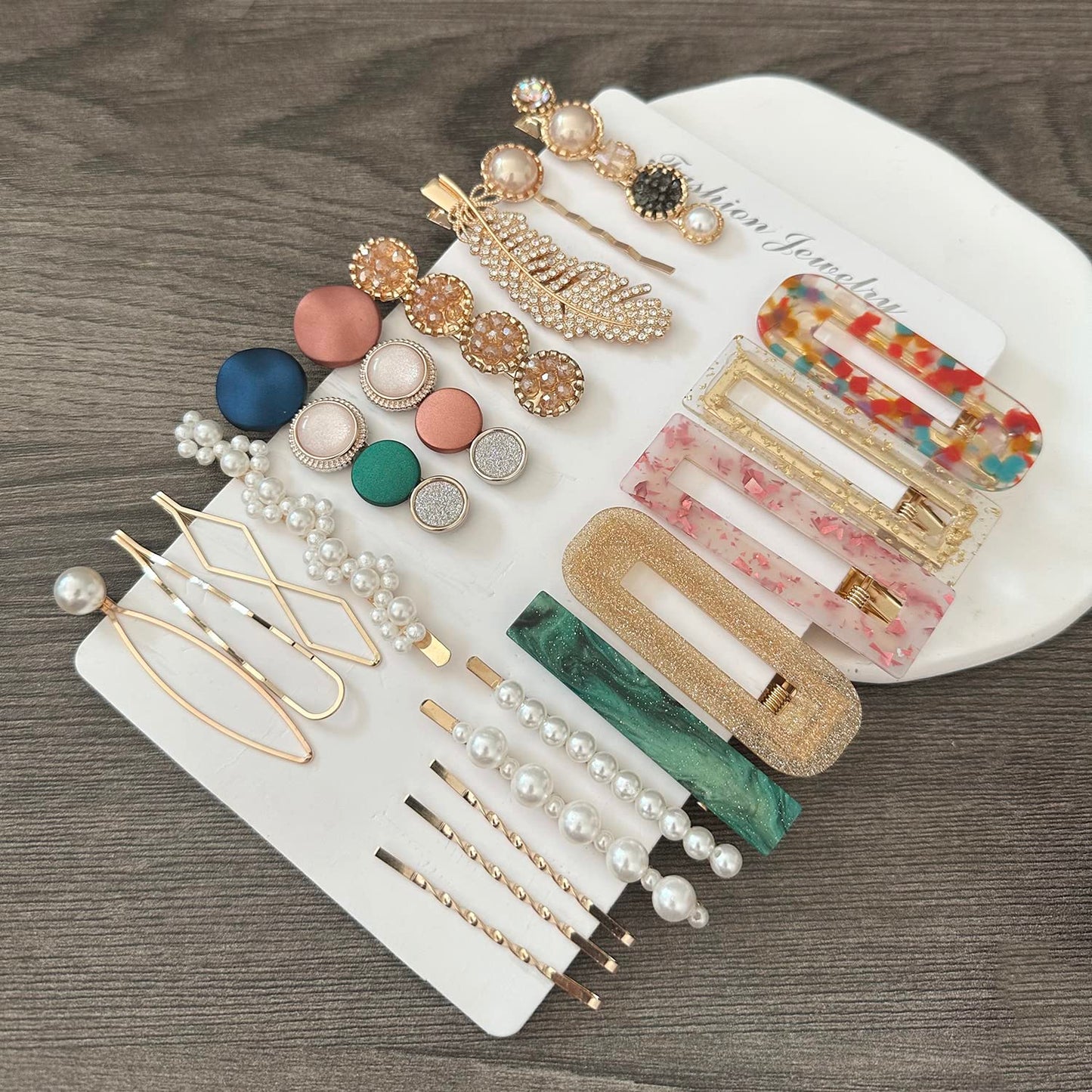 Mehayi 20 PCS Pearl Hair Clips Set Fashion Korean Acrylic Resin Hair Barrettes, Bobby Pins Hairpins for Women and Ladies Girls Headwear Styling Tools Beauty and Personal Care Mehayi