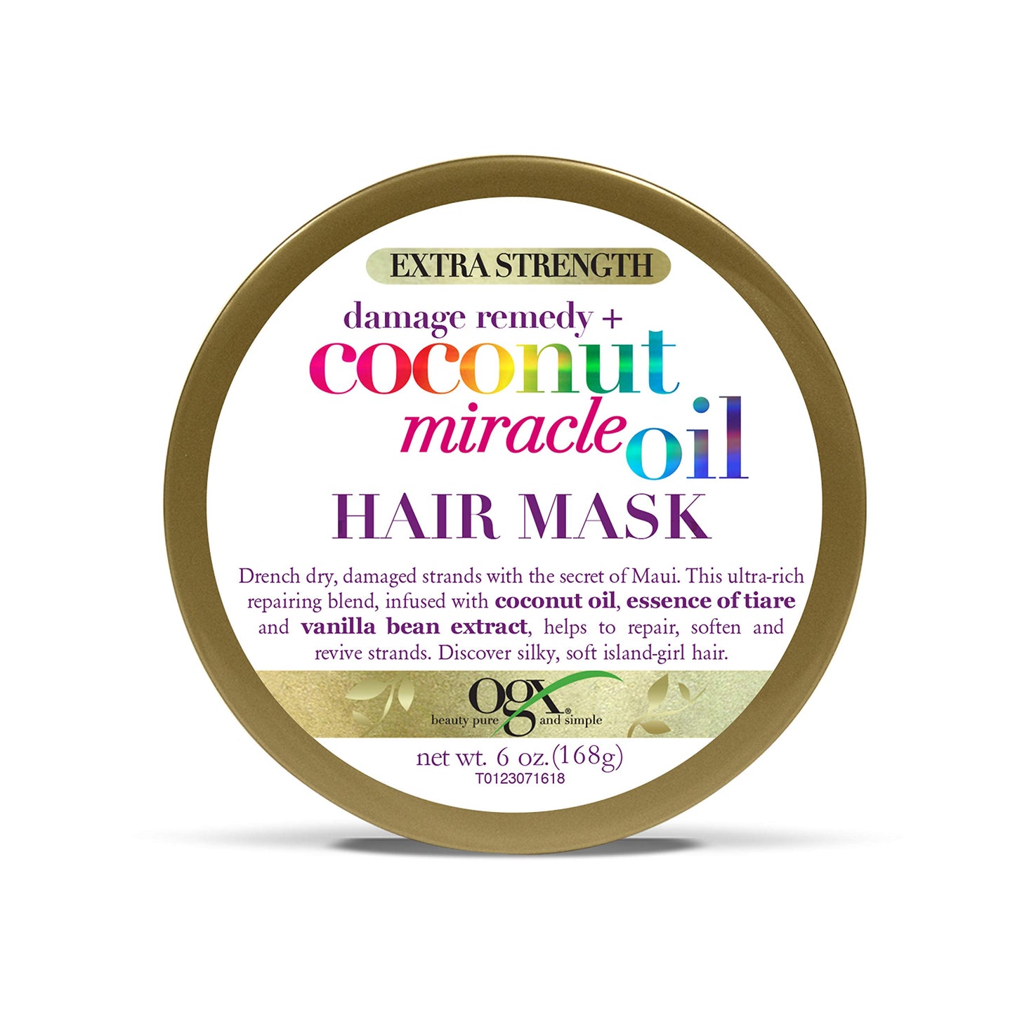 OGX Extra Strength Damage Remedy + Coconut Miracle Oil Hair Mask, Extra Hydrating & Softening Anti-Frizz Treatment to Help Repair Hair, Paraben-Free