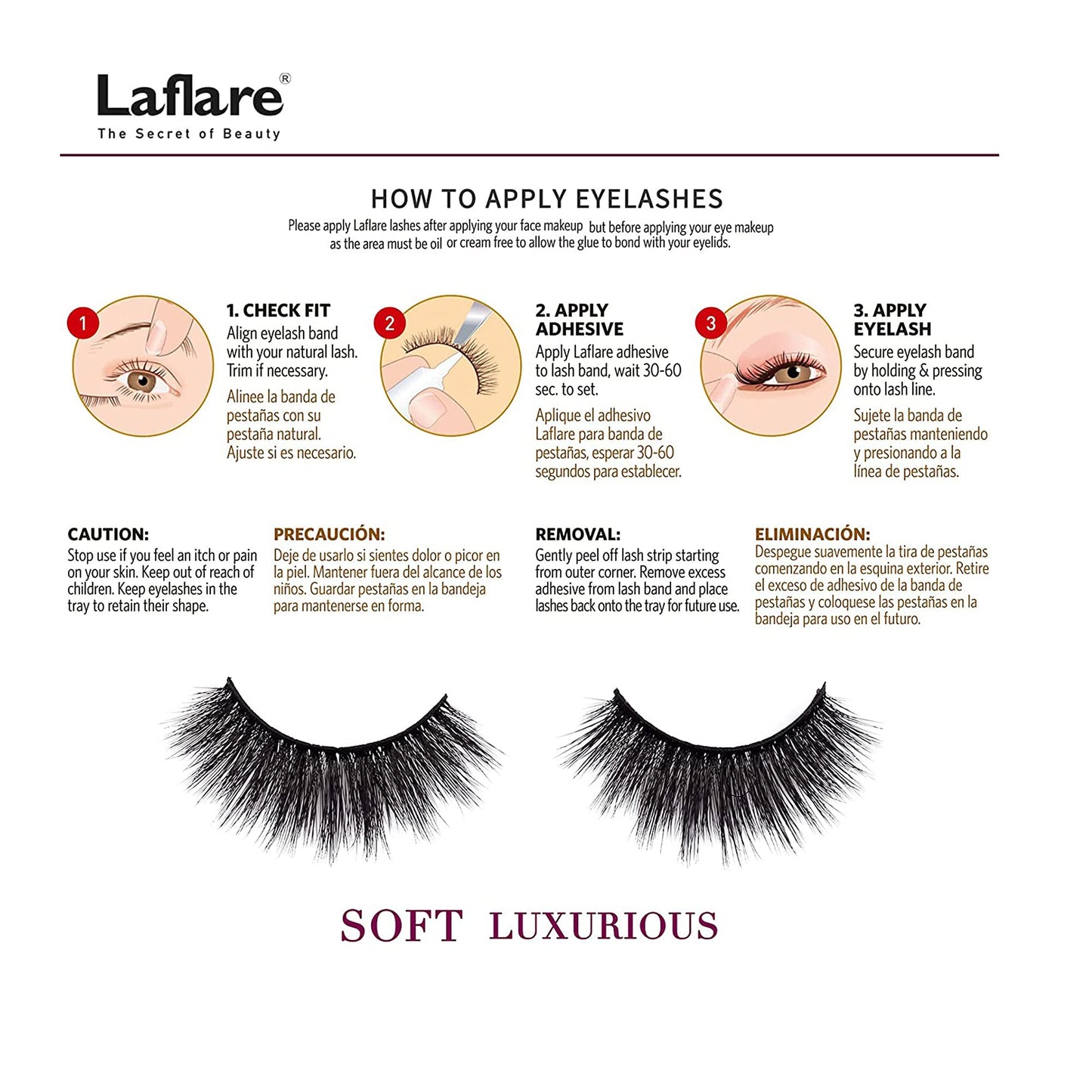 Laflare 3D Cashmere False Eyelashes Multipack, Ultra Soft, Glam, Luxurious, Cruelty-Free, Reusable, Fake Eyelashes 5 Pairs Value Pack (312X5P)