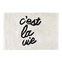 Bella Sleep + Spa Bathroom Rug 100% Cotton Plush Bath Mat, 30" W x 20" H, C'est La Vie