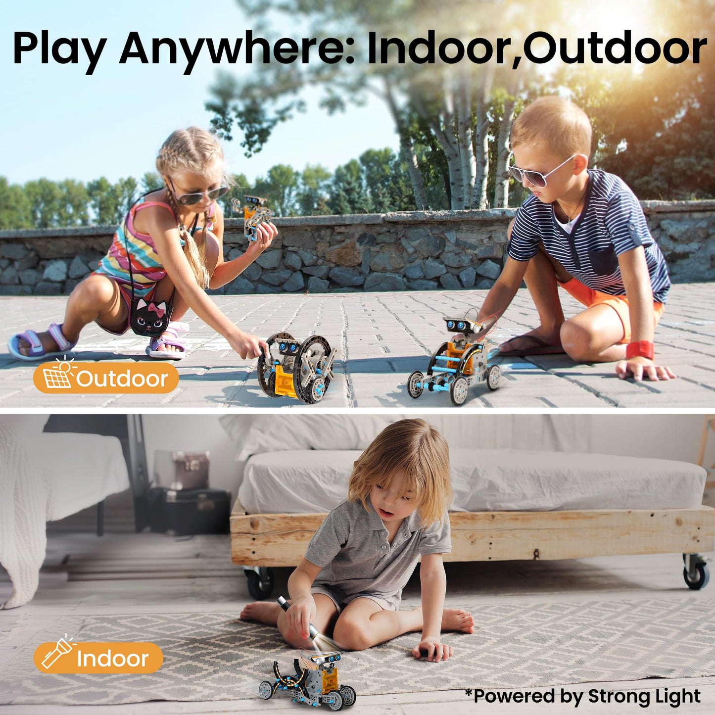 Sillbird 12-in-1 Solar Robot Kit – STEM Building Toy with 190 Pieces, DIY Science Educational Gift for Kids & Teens Ages 8-13, Sun Powered