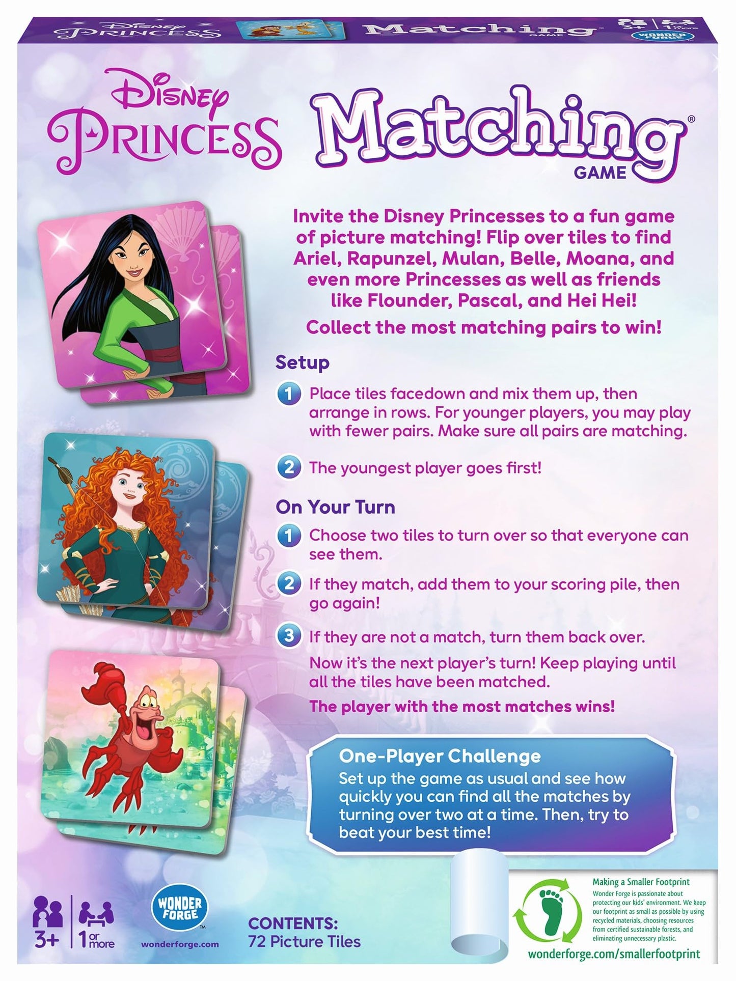 Wonder Forge Disney Princess Matching Game - Fun Memory Game for Kids Ages 3 and Up - Toddler Learning Toy Featuring Belle, Ariel, and Elsa and more…