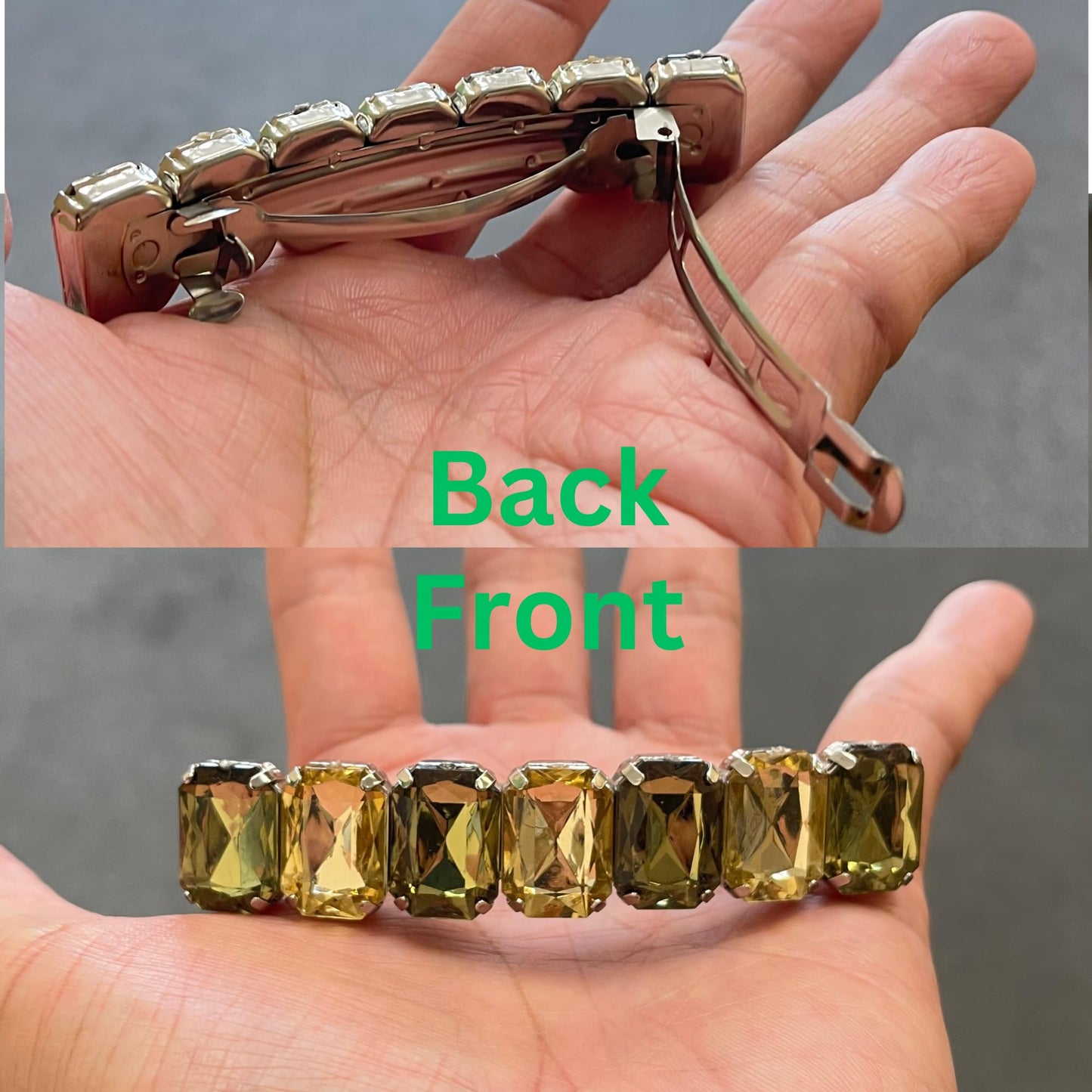 Linpeng Beaded Hair Barrettes for Women, Handmade Acrylic Jewel Gems French Hair Clip Accessories, Gift for Her, 1 pc