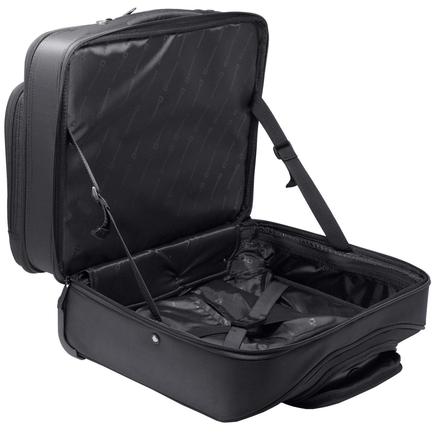 Alpine Swiss Rolling Laptop Briefcase Wheeled Overnight Carry on Bag Up to 15.6 Inches Notebook - Carries Legal Size Files