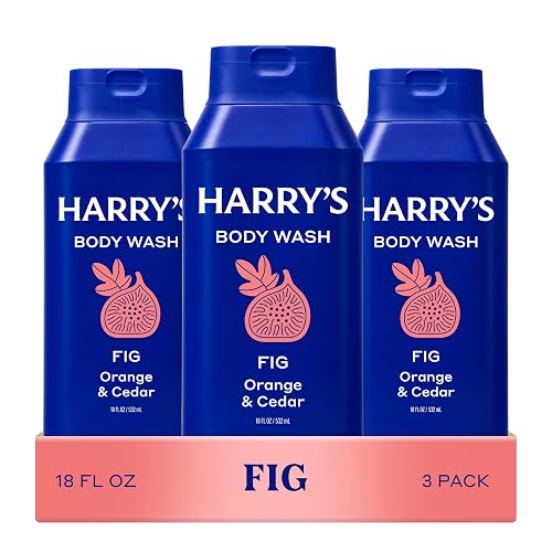Harry's Men's Body Wash - Fig - (3 Pack) 18 fl oz - Shower Gel for Men - No Parabens, Sulfates, or Dyes