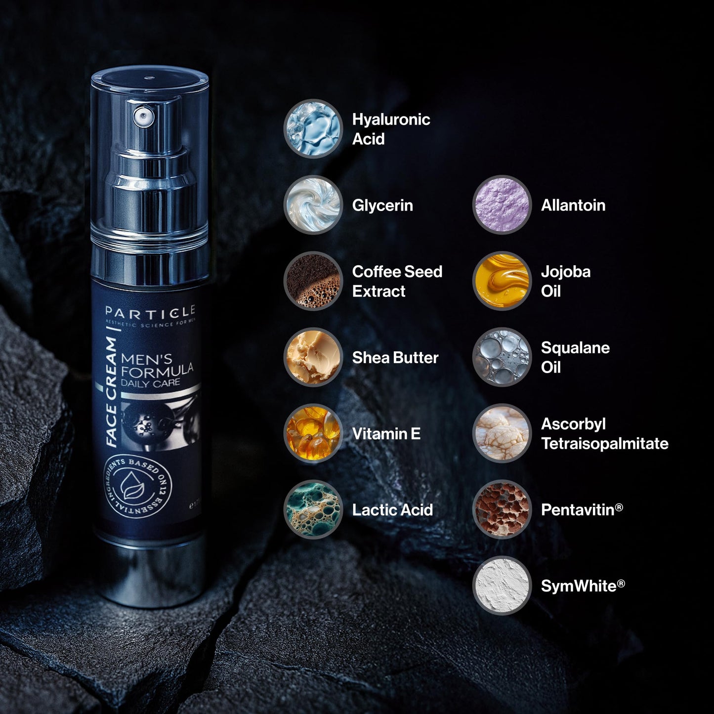 Particle 6-in-1 Face Cream for Men, Men’s Daily Hydrating Moisturizer with Vitamin C, Jojoba Oil, Vitamin E & Hyaluronic Acid, Skin Care Routine