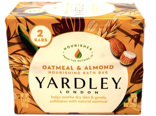 Yardley London Moisturizing Bath Bar, Oatmeal & Almond, 4.0 Oz, Pack Of 24
