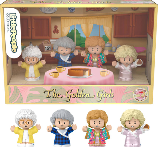 Little People Collector The Golden Girls – 40th Anniversary Late Night Cheesecake Figure Set in Display Gift Box for Fans & Adults