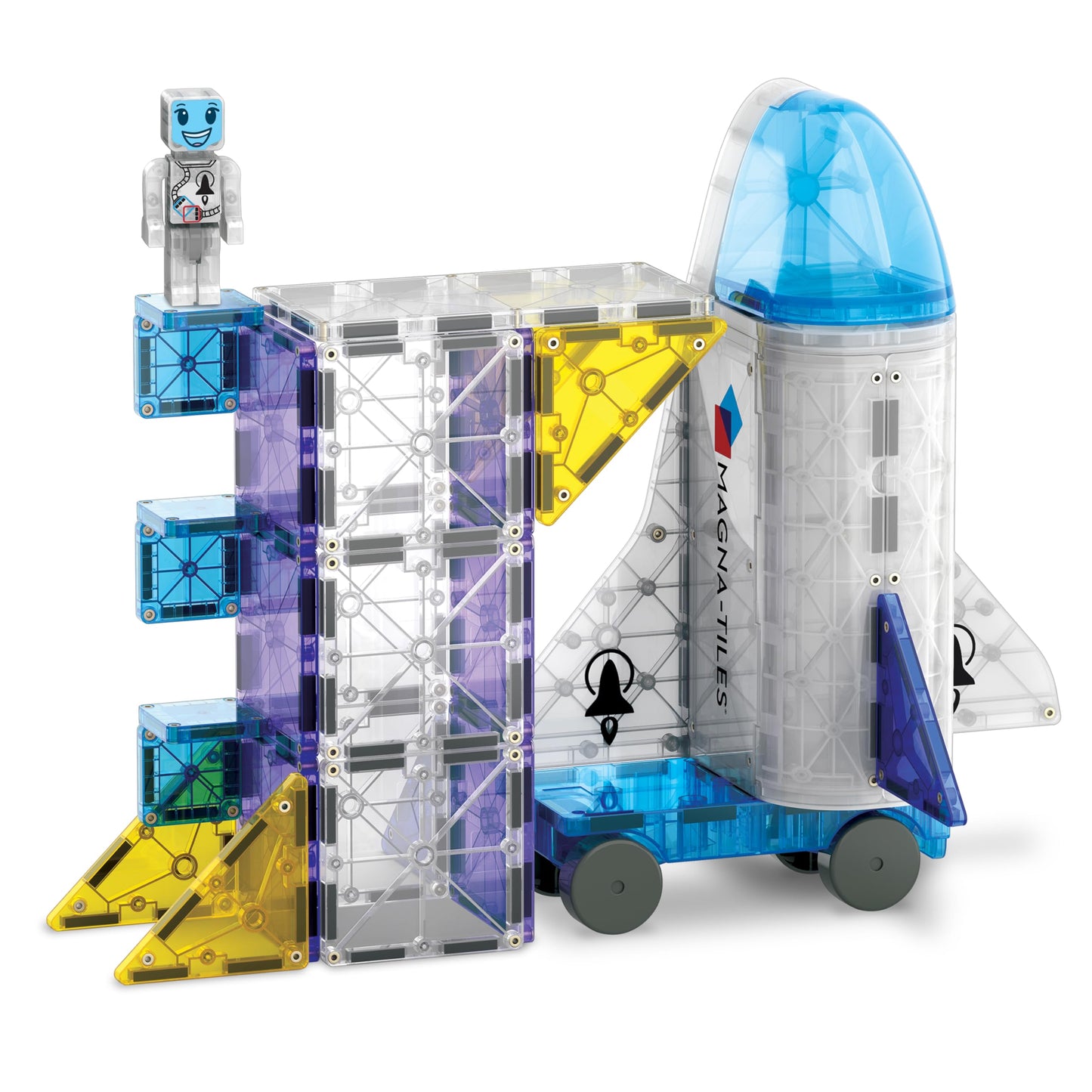 MAGNA-TILES Space 32-Piece Magnetic Construction Set, The Original Magnetic Building Brand