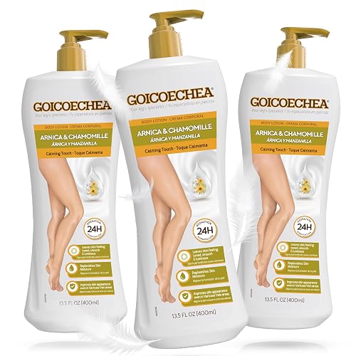 Goicoechea Arnica & Chamomile Body Lotion | Soothes Tired Legs; Hydrates & Refreshes Skin; Non-Greasy Daily Formula; Varicose Veins Cream; Improves