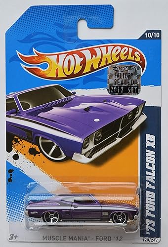 Hot Wheels 73 Ford Falcon XB Metalflake Purple 2012 Muscle Mania Ford Card 120