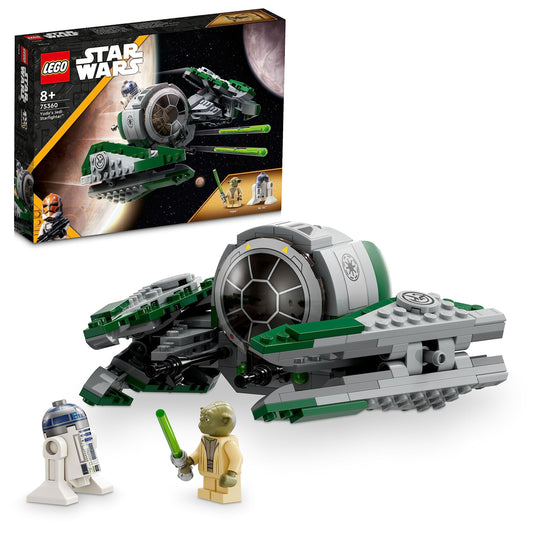 LEGO Star Wars Yoda’s Jedi Starfighter 75360 - Buildable Star Wars Ship with Yoda Minifigure, R2-D2 Droid & Lightsaber - Gift for Kids Ages 8+