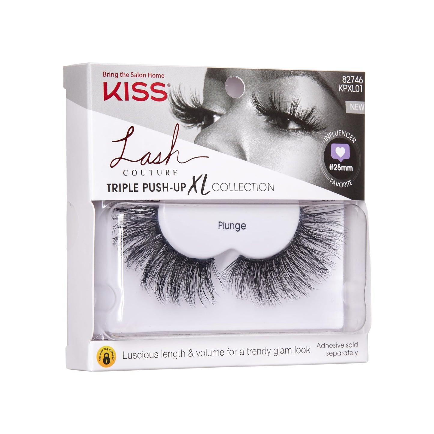 KISS Lash Couture Triple Push Up XL Collection False Eyelashes, 3D Volume in Extra Long Length with Triple Design Technology, Cruelty-Free…