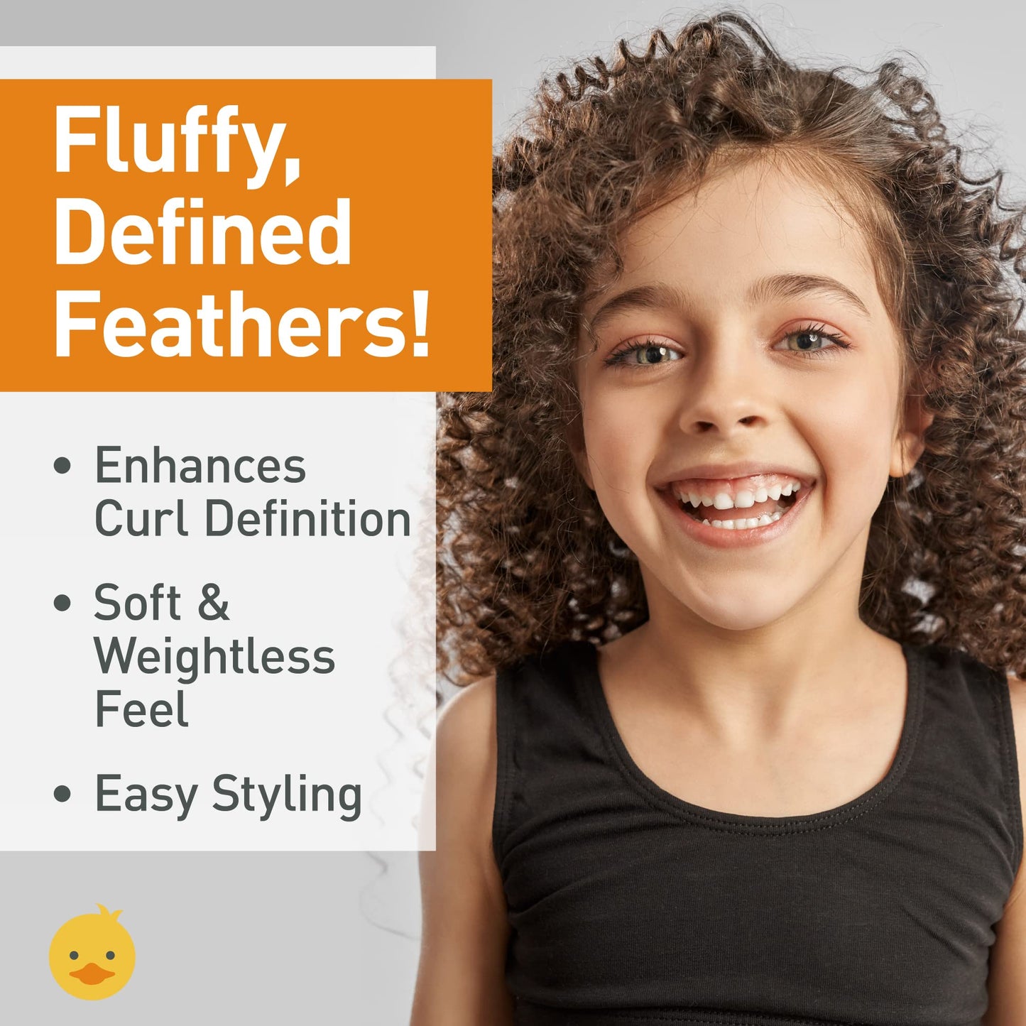 FuzzyDuck Kids Hair Gel - Curl Defining Gel for Girls & Boys with Frizz Control & Light Hold, Water-Soluble Formula Made with Aloe, Sea Botanicals