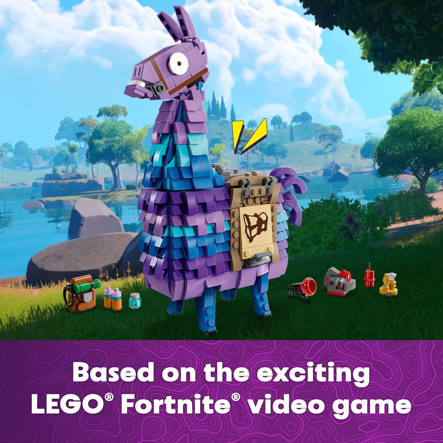 LEGO Fortnite Supply Llama 77071 Building Set, Collectible Display Model for Gamers, Fun Gift Toy for Kids, Boys & Girls Ages 12+