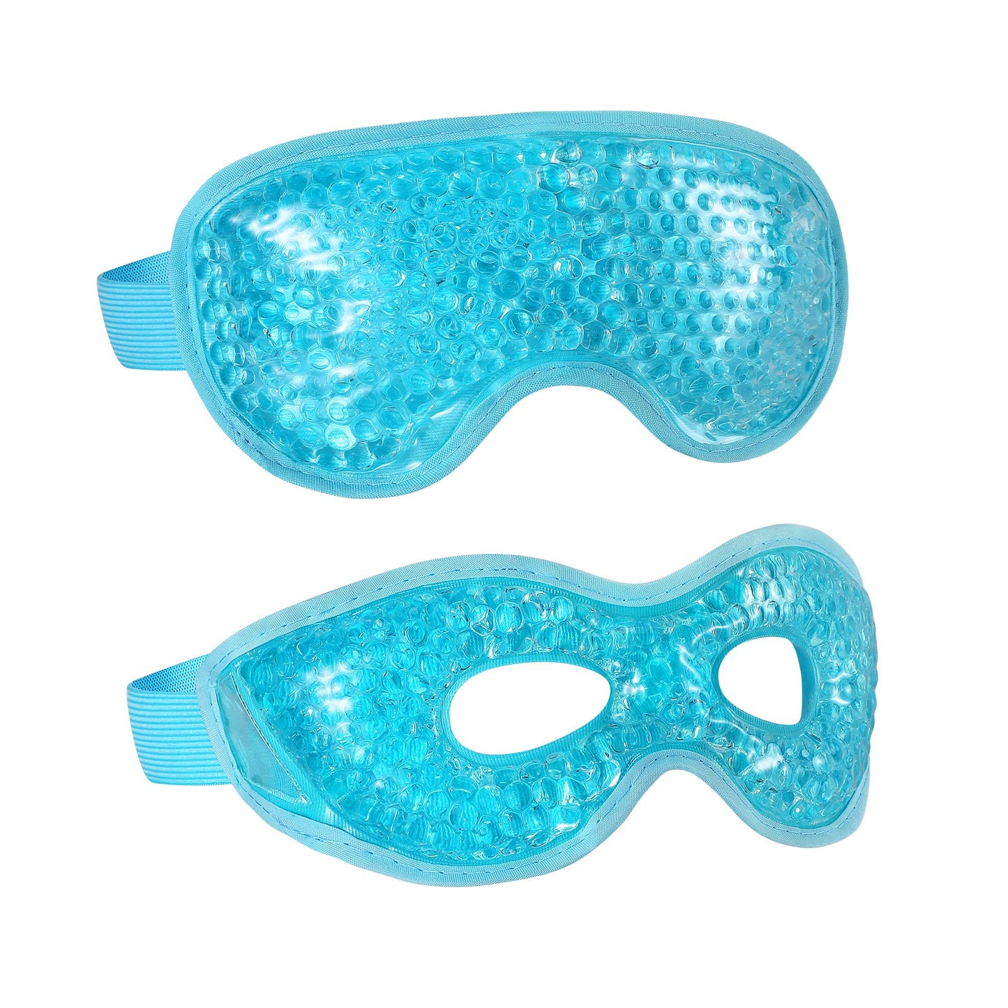 2PCS Gel Eye Mask Reusable Cold Therapy Gel Bead Eye Mask for Puffiness/Dark Circles/Eye Bags/Dry Eyes/Headaches/Migraines/Stress Relief (Blue) Beauty and Personal Care CONSGIJI
