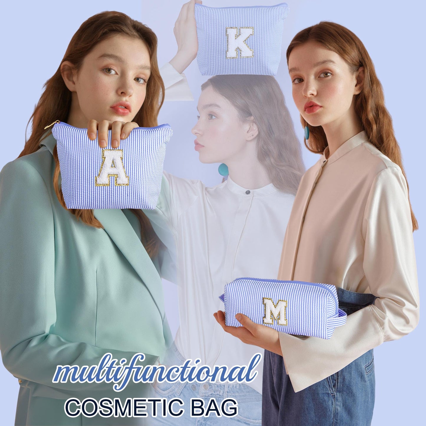YOOLIFE 2 Pieces Makeup Bags for Women, Unique Gifts Makeup Bag Travel Toiletry Bag Makeup Pouch with Makeup Pouch Cosmetic Bag Beauty Bag Cute Makeup Beauty and Personal Care YOOLIFE