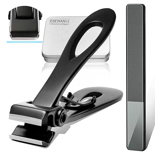 EBEWANLI Straight Nail Clipper, 17mm Wide Jaw Opening Extra Large Toenail Clippers for Thick Nails or Tough Fingernail & Ingrown Toenail, Heavy Duty
