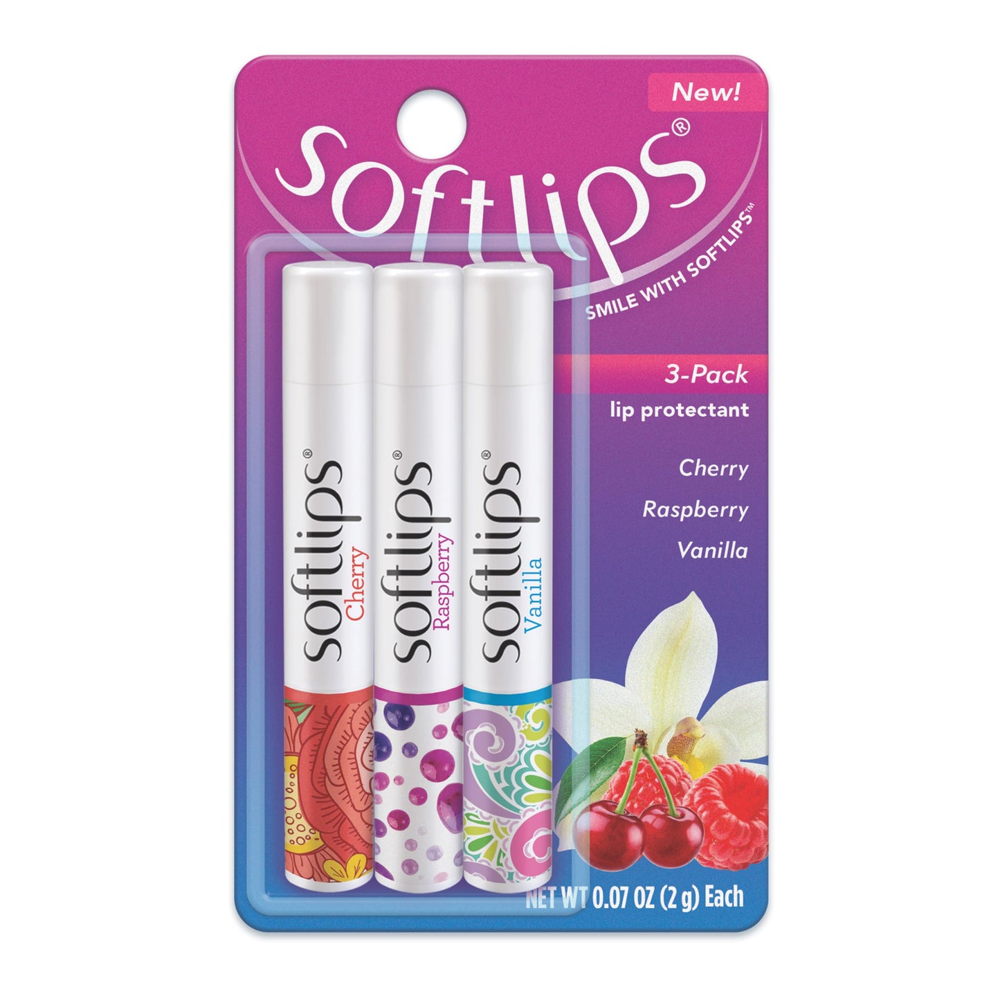 Softlips Daily Lip Moisturizer For Very Dry Lips, Multi-Flavored Lip Balms, Hydrates, Soothes & Prevents Dry, Chapped Lips, Smooth Glide Formula
