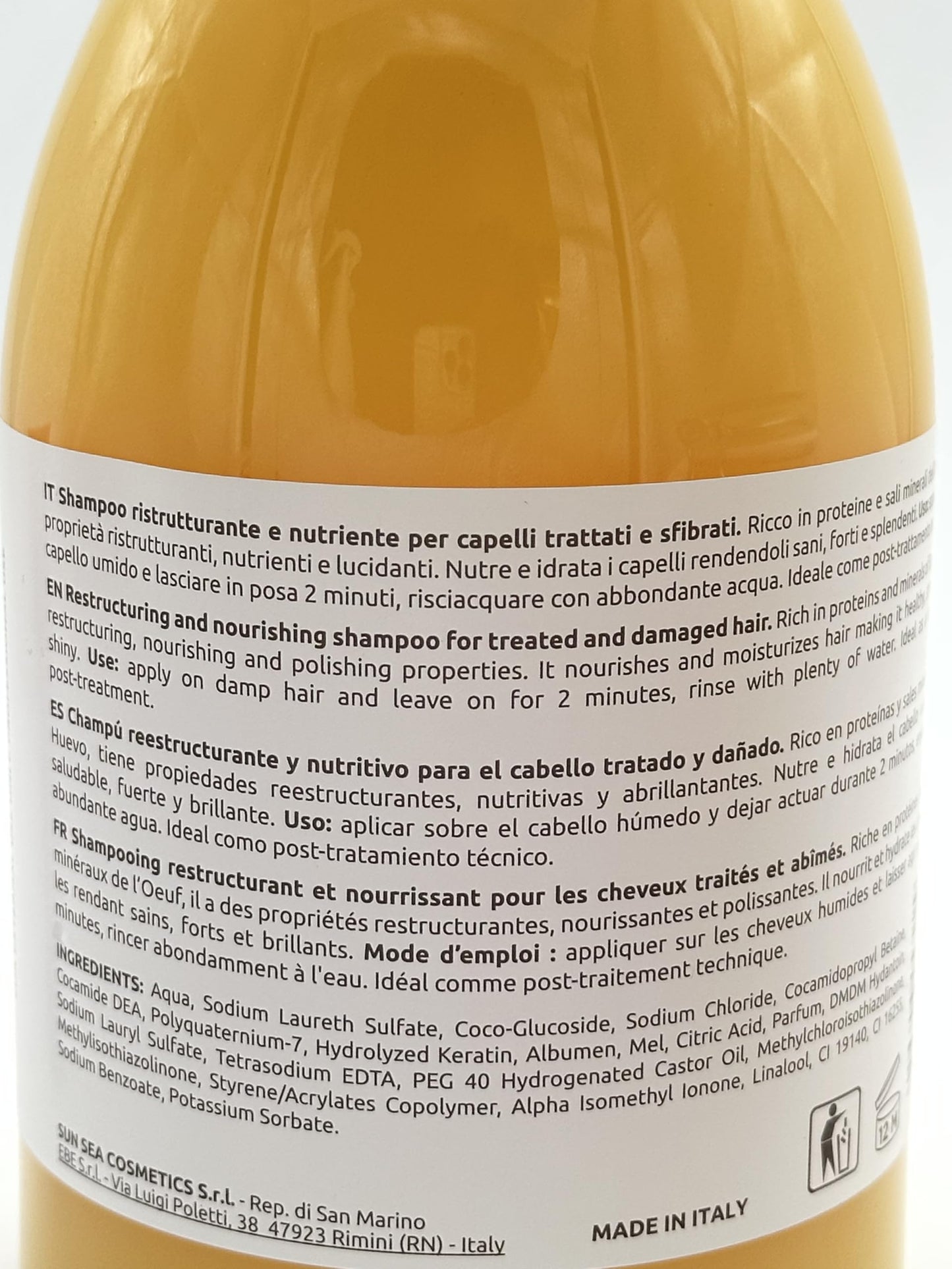 Maxy Look Restructuring and Nourishing Shampoo - Enriched with Egg Proteins and Minerals Shampoo 33.8 fl oz /1000ml and Mask 350ml/11.83 fl oz