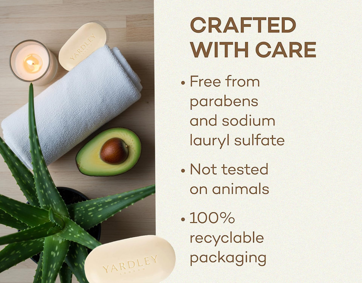 Yardley London Aloe and Avocado Naturally Moisturizing Bath Bar 4.0 oz (Pack of 12)