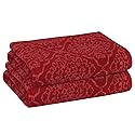 PREMIUS 2 Pack Damask Hand Towel, Bath Towel, and Bath Sheet Towel, 100% Cotton Yarn Dyed, Lux Drying Experience, Great for Hands and Body, Perfect…