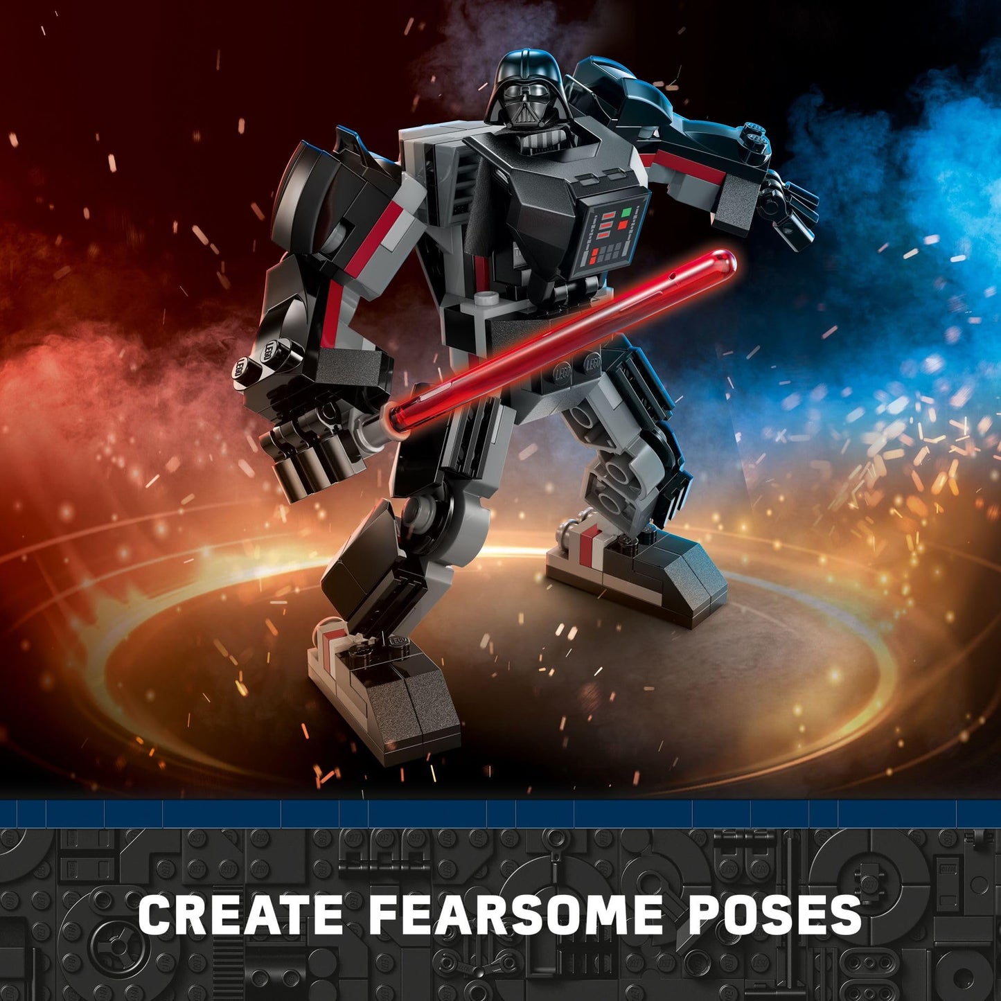 LEGO Star Wars Darth Vader Mech 75368 – Buildable Action Figure with Lightsaber & Minifigure, Collectible Star Wars Toy for Kids 6+