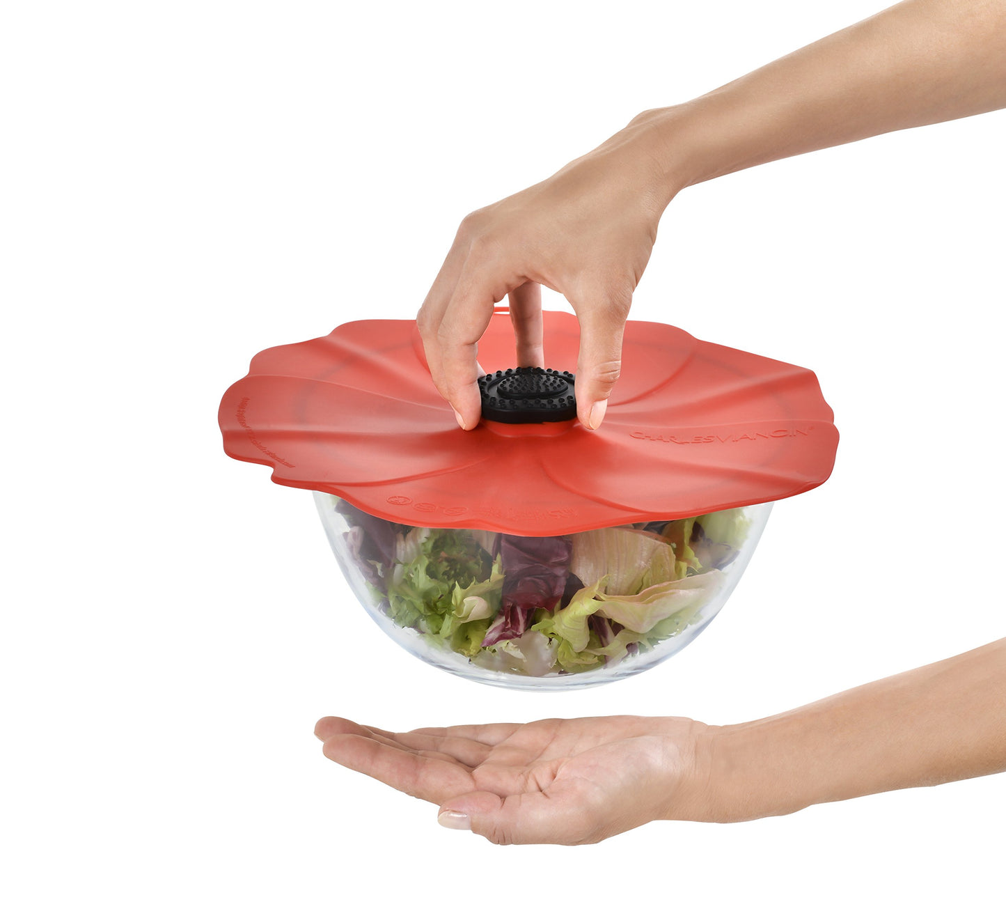 Charles Viancin - Poppy Silicone Lid for Food Storage and Cooking - Airtight Seal on Any Smooth Rim Surface - BPA-Free - Oven, Microwave, Freezer…